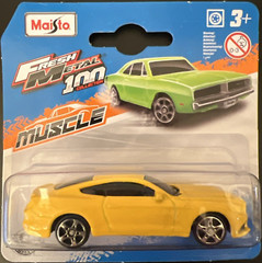 Maisto 2022 Fresh Metal 100 Muscle 3″ Diecast Ford Mustang GT ~ Yellow