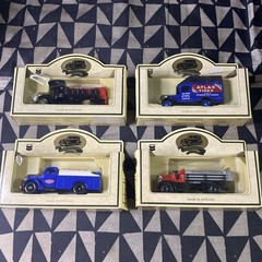 Lot Of 4: Chevron Commemorative Model Die Cast Metal Cars Trucks Vintage England