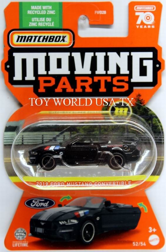 2023 Matchbox Moving Parts #52 2019 Ford Mustang Convertible Super Chase