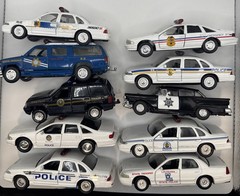 Road Champs Lot of 10 1:43 Police Cars Austin Phoenix LA Orlando Columbus 11