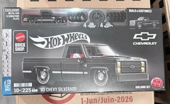 Mattel Brick Shop Hot Wheels Black ’83 Chevy Silverado Building Set Kit Case