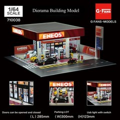 G-Fans Diorama 1:64 Garage Model Diecast LED Lighting Model Car Display Case US