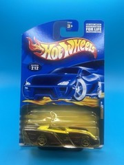 2001 Hot Wheels #212 SHREDSTER Day-Glow Lime/Purple w/Chrome Pr5 Spoke Unopen