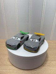 Disney Pixar Cars trainee racers Krzysztof #021 & Sudeep #083 RARE Imported Only