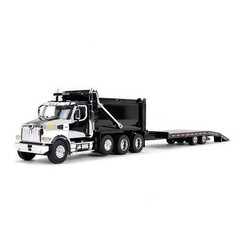 DCP 1/64 Western Star 49X w/ Ox Bodies Dump & Beaver Tail Trailer 60-1885