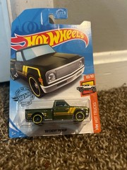 Hot Wheels ’69 Chevy Pickup HW Hot Trucks 1:64 Olive Green Diecast 10/10