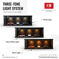 Diorama 1:64 Garage Scene Model with LED Lighting Parking Lot Display Case US