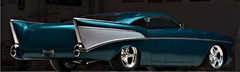 57 Chevy Classic Custom Concept Hot Rod Race55Promo Car Carousel BLU 124 118 112