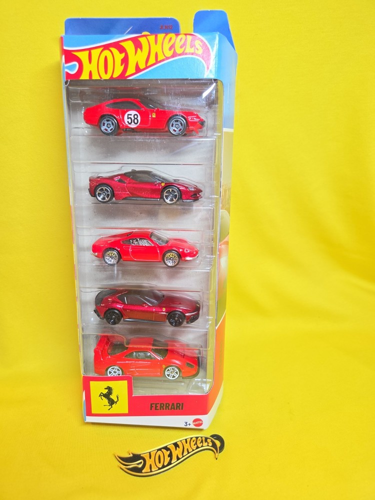 Hot Wheels 5 Pack Ferrari F40 Competizione Dino 206 GT SF90 Stradale 🔥59