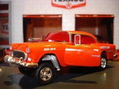 1955 CHEVY BEL AIR LIMITED EDITION 1/64 REDM2 “CONCRETE ALIBI” GASSER RACE CAR