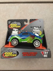 TOY STATE ROAD RIPPERS MUSCLE RODS “BLUE GREEN AND SILVER” 5″