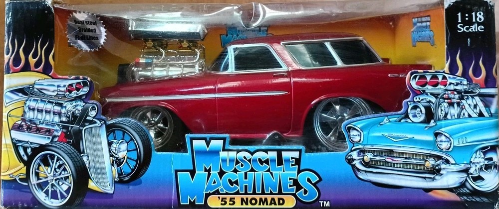 Muscle Machines 1955 Chevy Nomad Red 1/18 Funline