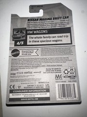 Hotwheels Nissan Maxima Drift Car 214/250 HW Wagons 4/5