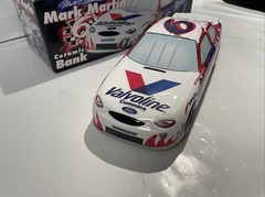 Mark Martin #6 Enesco 1/18 Scale Ceramic Money Bank NASCAR Ford, New