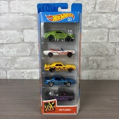 HOT WHEELS 2017 HW FLAMES 5 PACK with Black CUSTOM ’62 CHEVY PICK UP VHTF
