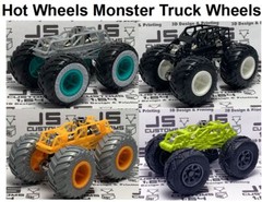 Hot Wheels Monster Truck Parts – Wheels and Chassis ONLY – Many Color Choices