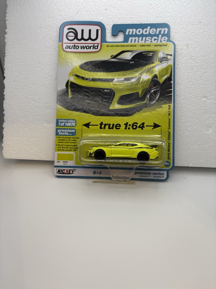 2021 AUTO WORLD 2019NICKEY CHEVY CAMARO ZL1 1LE. W