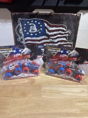 Monster Jam Stars and Stripes NEW** Set of 2 Double Packs 2026