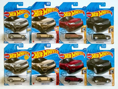 HOT WHEELS LOT OF 8 -RANGE ROVER VELAR BLACK/SILVER/GOLD/RED