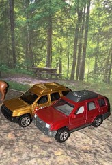Lot Of 2 Matchbox 2000 Nissan Xtera SUV Bronze 50th Anniversary & Maroon NLFFP