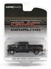 1:64 GreenLight *PAIR* Black & White 2022 GMC Sierra 3500HD Denali DUALLY *NIP!*