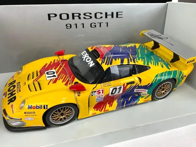 UT Models 1997 Porsche Signed Autographed Pilgrim 1:18 Scale in Box Racecar