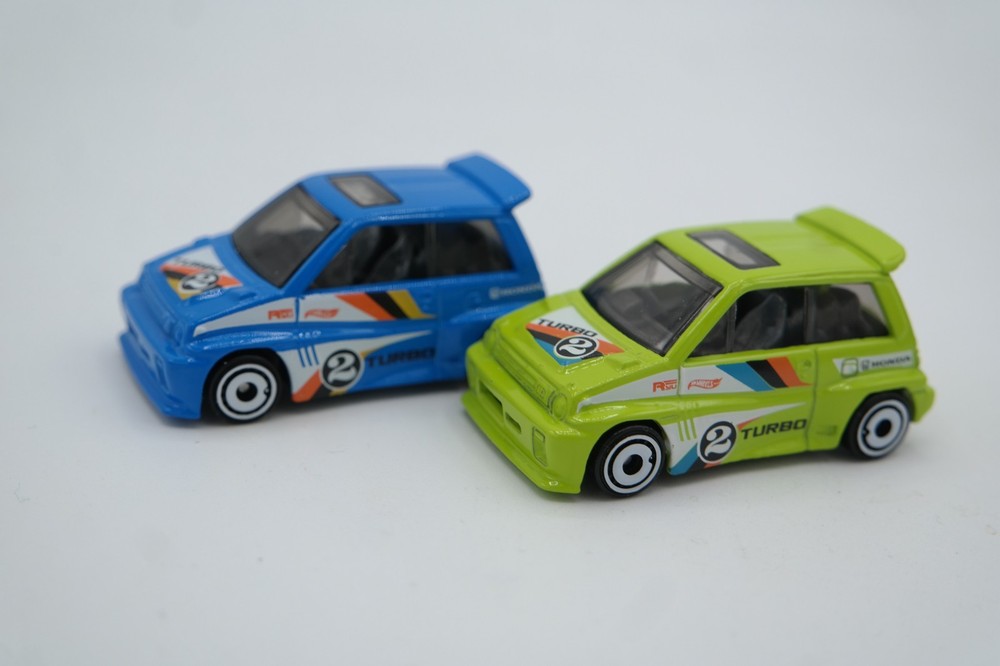 2022 HOT WHEELS ’85 Honda City Turbo 2 Variations MINT Loose Green Blue