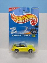 Hot Wheels 1995 Fluorescent Yellow Porsche 911 Targa 5SP Wheels Collector # 493