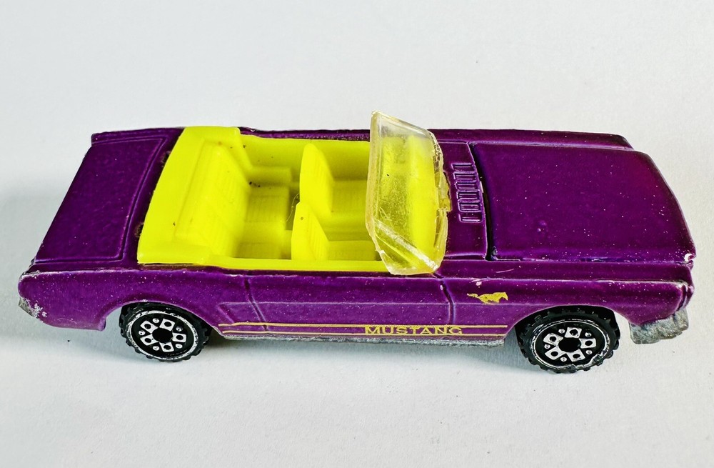 1983 Hot Wheels 1965 Ford Mustang Convertible Rare Purple Lime Green Yellow