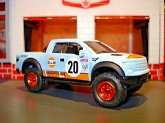 2010 FORD F-150 4X4 “GULF” RAPTOR PICKUP TRUCK CUSTOM EDITION 1/64 MB OFF ROAD
