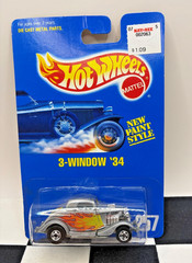 HOT WHEELS 3-WINDOW ’34 COLLECTOR NO. 257 LARGE REAR WHEELS