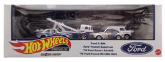Hot Wheels Premium Car Culture Diorama Ford Race Team C-800 Escort Transit Van