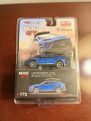 Mini GT Mijo Exclusive #172 – Lamborghini Urus w/ Roof Box: Blue Elios (Blister)