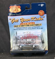 Route 66 Get Your Kicks 1970 Buick GSX Silver Chrome Chase 1:64 Illinois NIP
