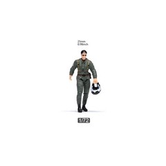 Miniatures Figure Scene Props 1/64 Male Pilot Holding a Helmet For Car Vehicle
