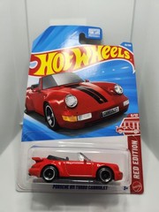 Hot Wheels Red Edition Porsche 911 Turbo Cabriolet Red/Black 1:64 Diecast 1987