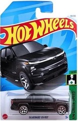 NEW Hot Wheels Silverado EV RST Black 2024 HW Green Speed 8/10 (110/250)
