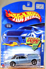 2002 Hot Wheels Collector #215 ’68 COUGAR Lt Blue Flat-Black Roof w/Chrome 5 Sp