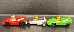 3 Aviva Diecast, 1 SNOOPY RACE CAR / 2 WOODSTOCK RACE CARS (Peanuts Gang)