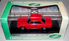 Ebbro 1/43 Toyota 1600 GT Corona RT55 Red New in Box Ships Free From USA