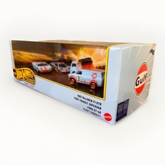 Hot Wheels Premium Gulf 4-Car Set 1:64 McLaren F1 GTR Ford Transit Diecast