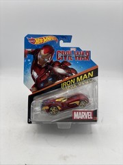 HOT WHEELS DIE CAST MARVEL CHARACTER CAR CAPTAIN AMERICA CIVIL WAR IRON MAN M2