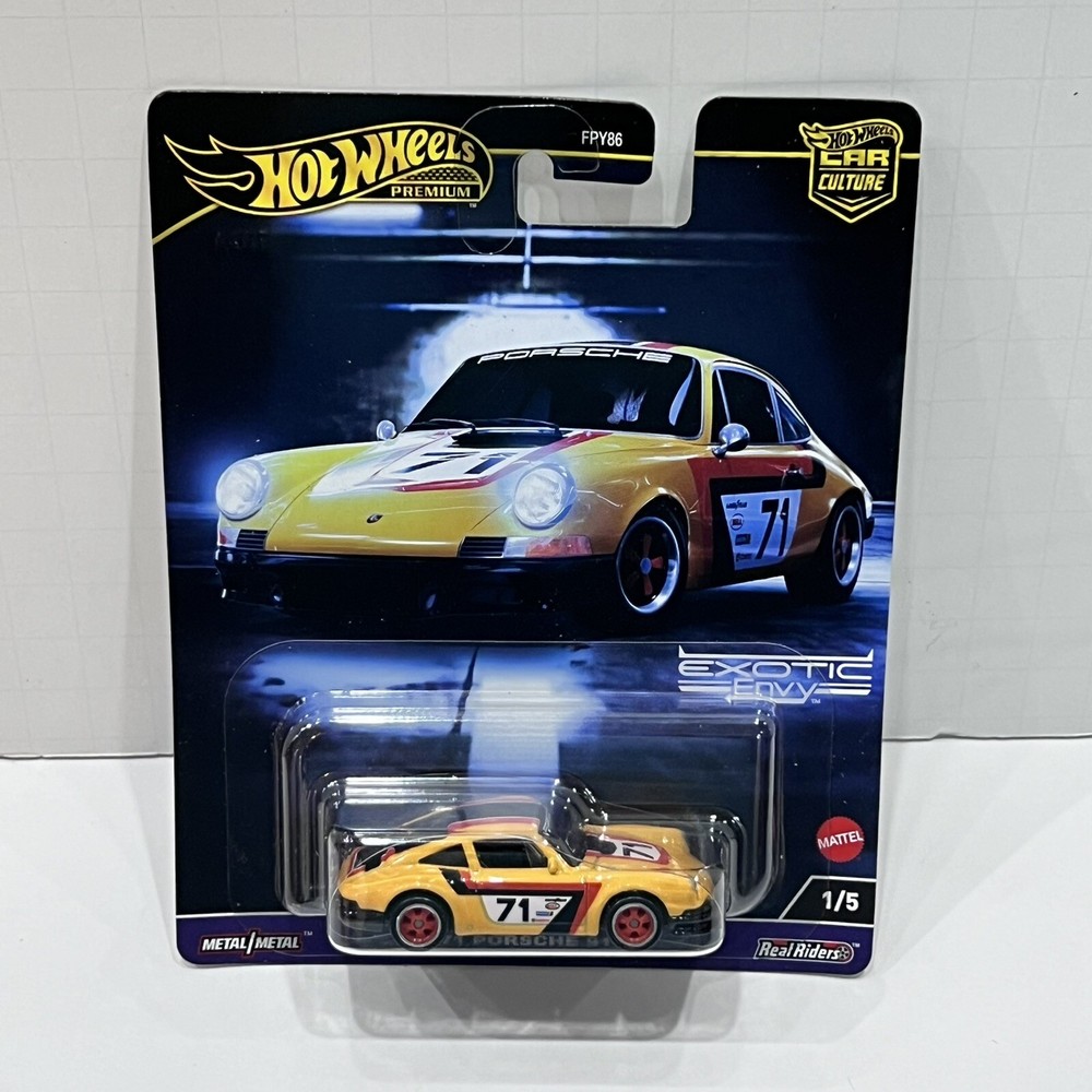 HOT WHEELS ’71 Porsche 911 Yellow Car Culture Exotic Envy Premium HKC80 2024