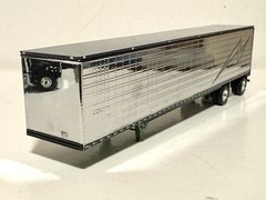 RARE! 1/64 DCP Black Kenworth W900 L & Chrome Van Trailer JERRY LINANDER #33722