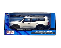 MAISTO 1:24 2024 TOYOTA LAND CRUISER PEARL WHITE DIECSAT MODEL TRUC 32924