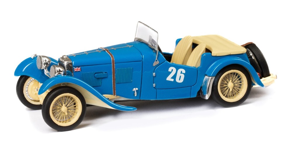 ESVAL 1947 HRG 1500 sport roadster BLUE 1/43 Resin Model TOP DOWN VERSION