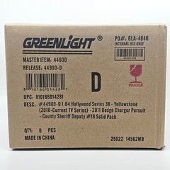 Greenlight 1:64 Yellowstone 2011 Dodge Charger Pursuit Sheriff Sealed Case of 6
