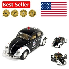 Authentic 1967 VW Beetle Die-Cast Police Car – 1:32 Scale Collector’s Item