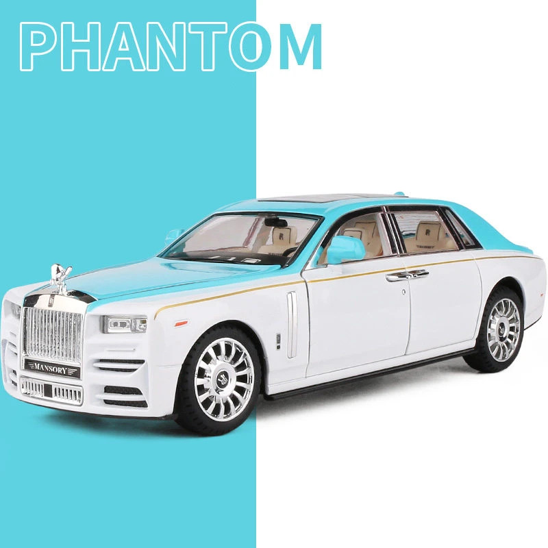 1:22 Rolls-Royce Phantom Alloy Diecast Car Model Simulation Sound Light Kids Toy