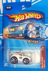 Hot Wheels 2005 First Editions Blings Rocket Box Flat White w/ #15 Gray Skirt
